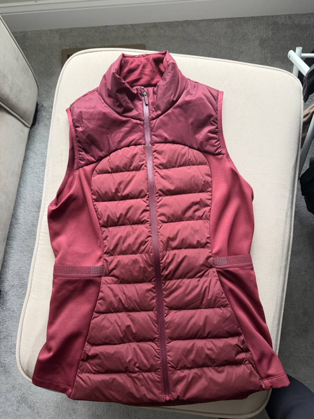 Like New Lululemon Down For It All Vest Size 10 in Red Garnet